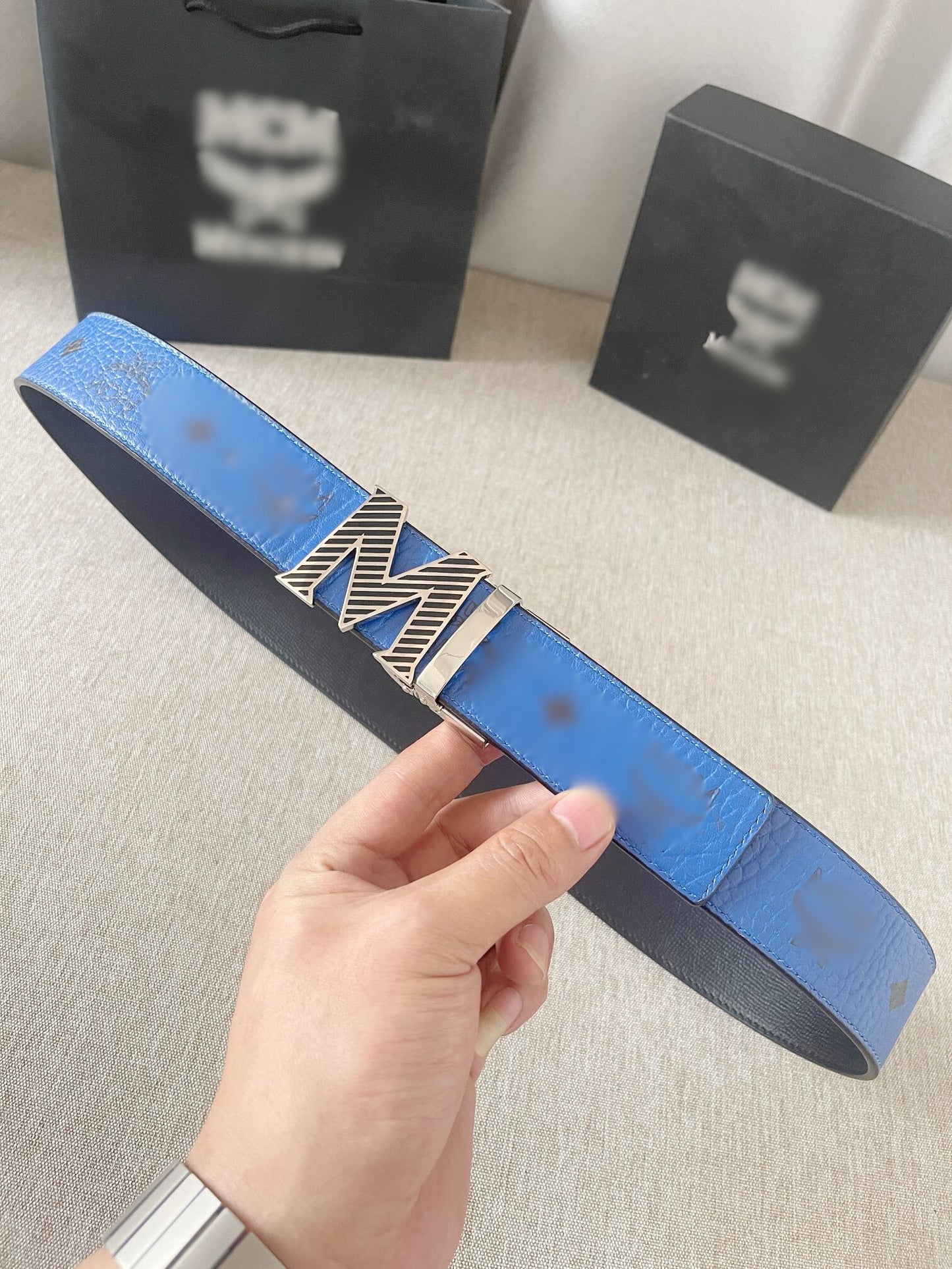 M Silver Buck Blue